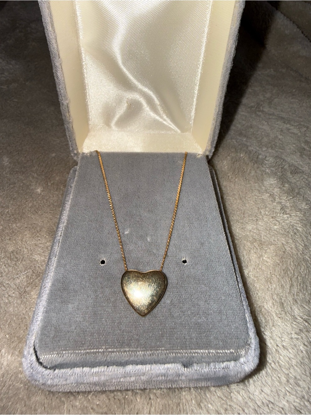 Vintage Gold Tone Heart Necklace